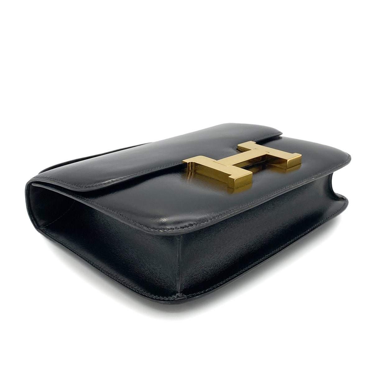 HERMES CONSTANCE BLACK BOXCALF SHOULDER BAG 〇K 90251957