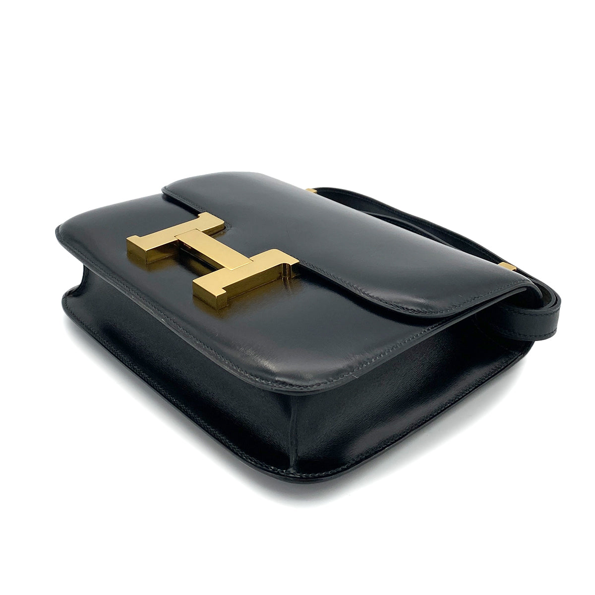 HERMES CONSTANCE BLACK BOXCALF SHOULDER BAG 〇K 90251957