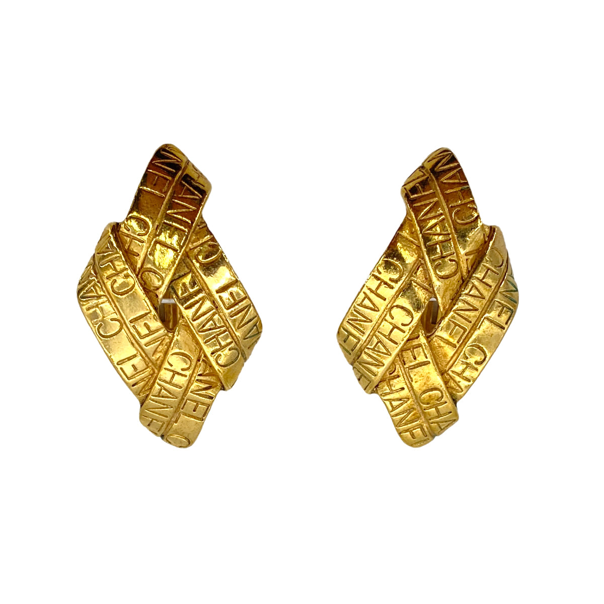 CHANEL VINTAGE EARRINGS LOGOS ACCESSORY 96P 90251990