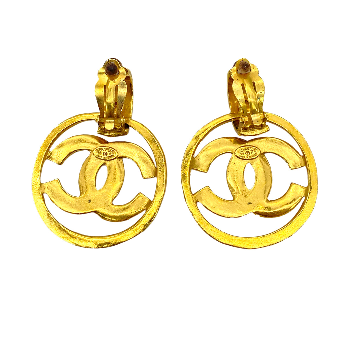 CHANEL VINTAGE EARRINGS COCOMARK ACCESSORY 96P 90251991