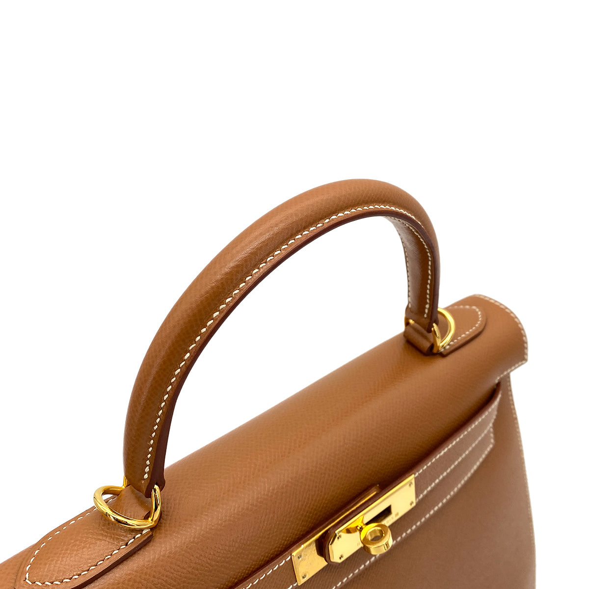 Hermes Vintage Kelly 28 Sellier Gold Courchevel GHW #D 90252019