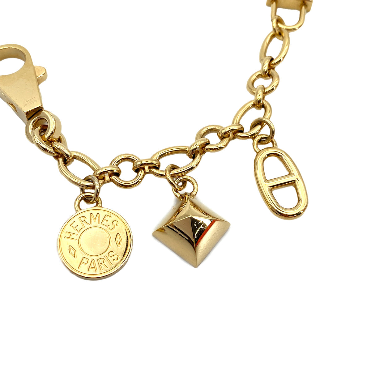 HERMES AMULET4 OLGA CHARM GOLD SELLIER CHAINE D'ANCRE MEDOR ACCESSORY 90252031