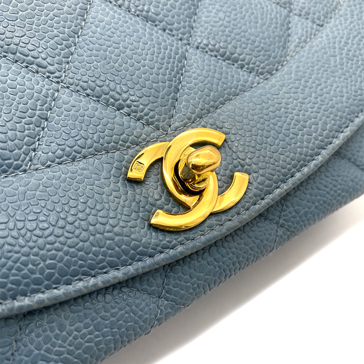 Chanel Vintage Diana Small Grey-Blue Caviar GHW #3 90252875