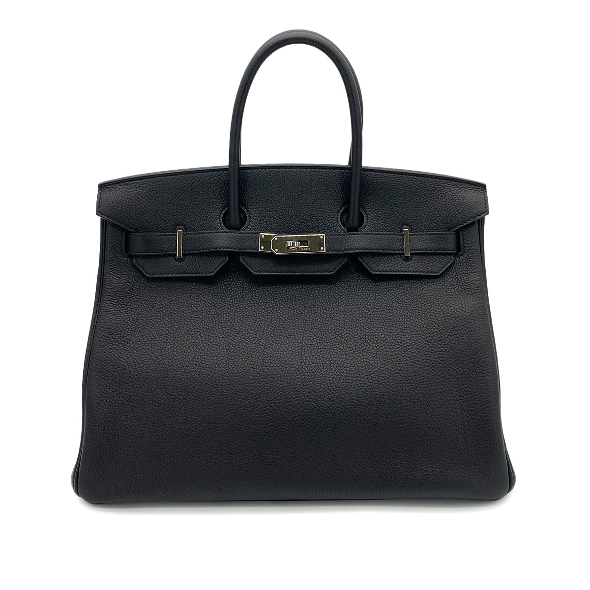 HERMES BIRKIN 35 BLACK TOGO HAND BAG R SHW 90252965