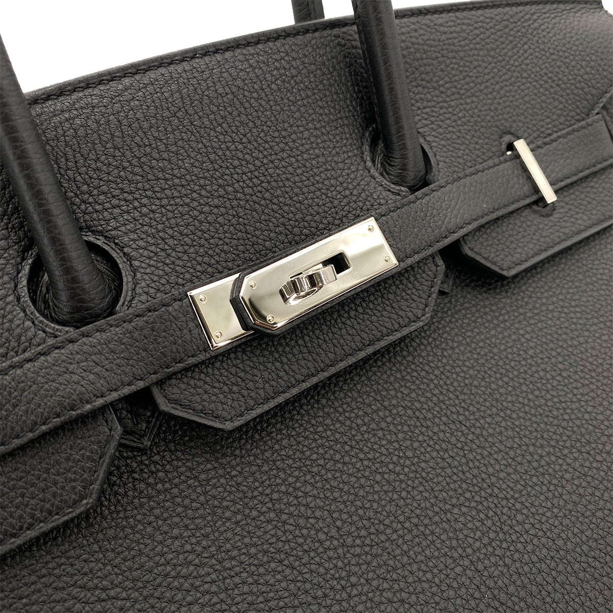 HERMES BIRKIN 35 BLACK TOGO HAND BAG R SHW 90252965