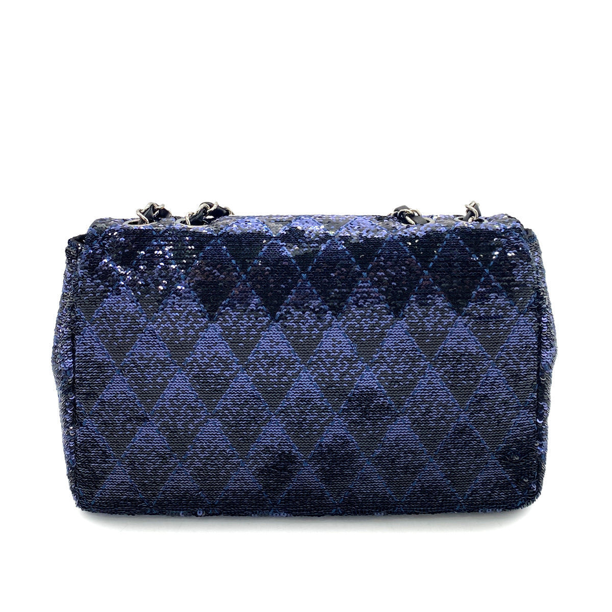 Chanel Single Flap Black Navy Sequins SHW #24 90252966