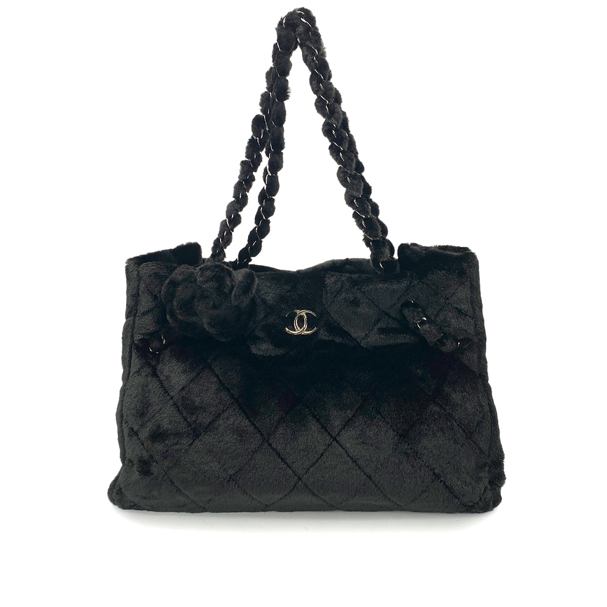 Chanel Camellia Tote Black Fantasy Fur #13 90252968