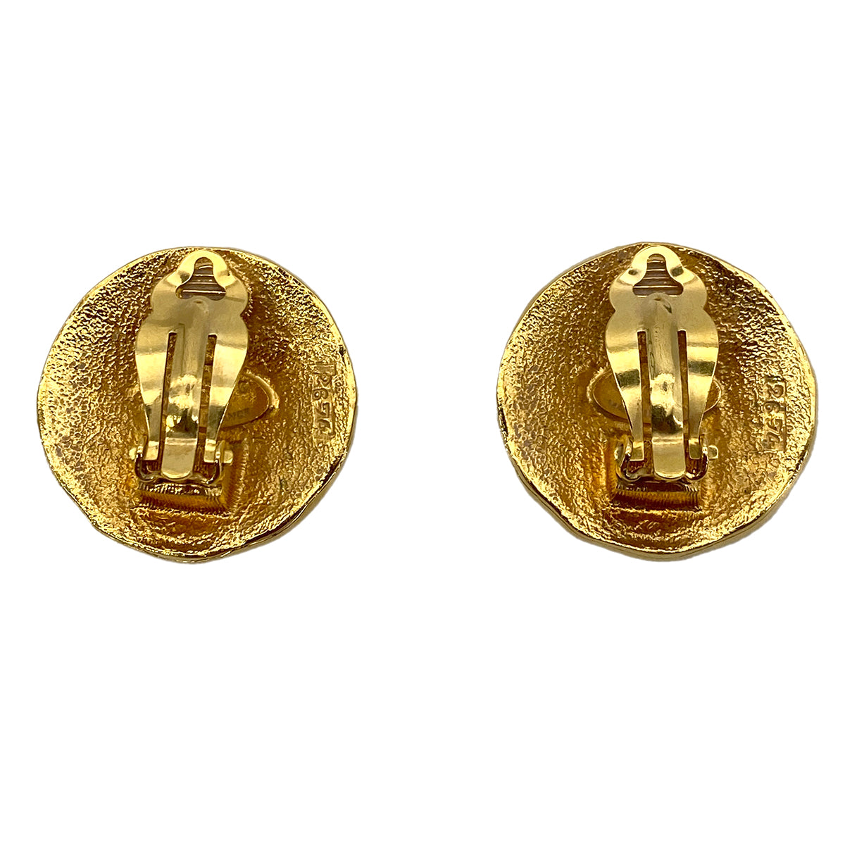 CHANEL VINTAGE EARRINGS LION COCOMARK ROUND ACCESSORY 23 90253650