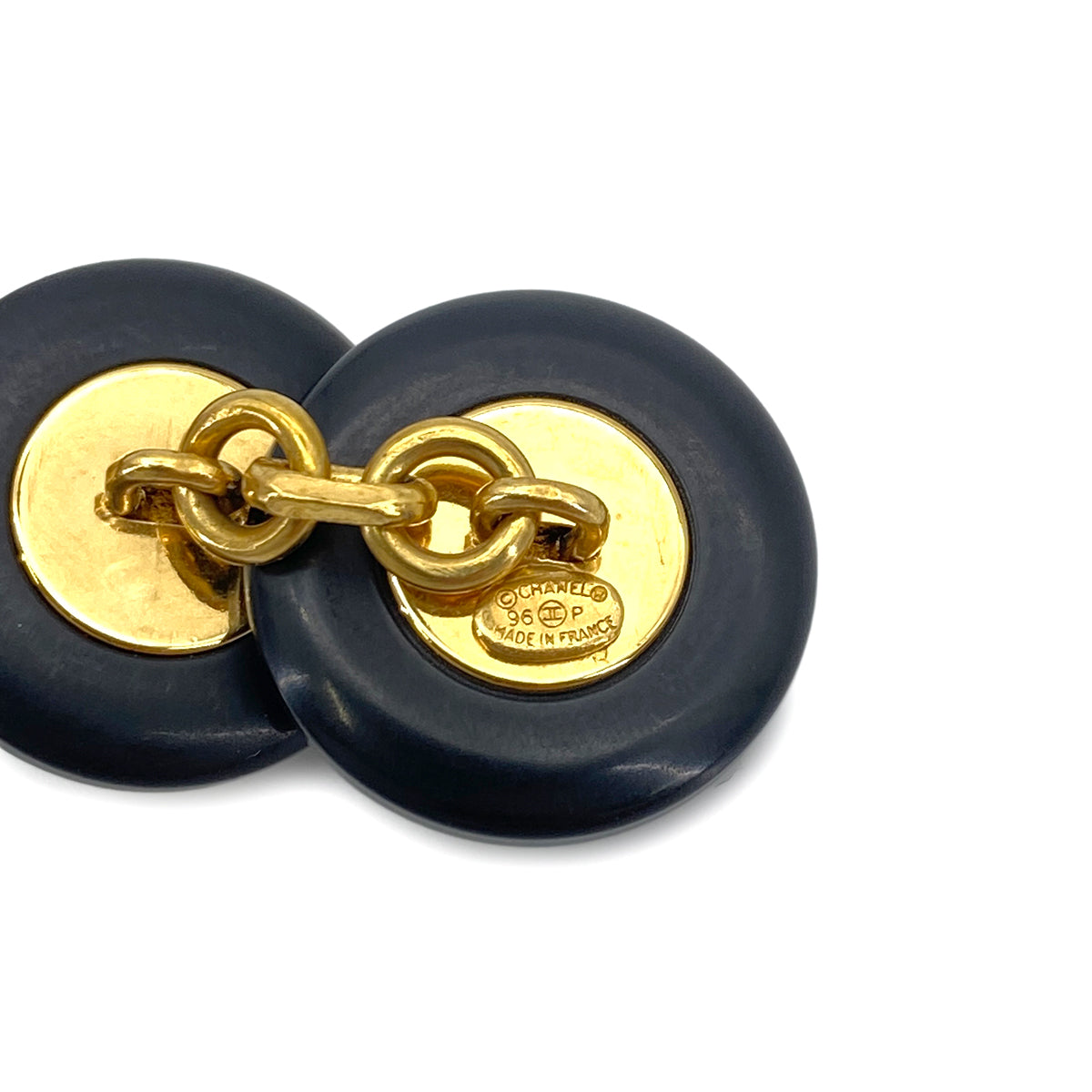 CHANEL VINTAGE CUFFLINKS COCOMARK ACCESSORY 96P 90253653