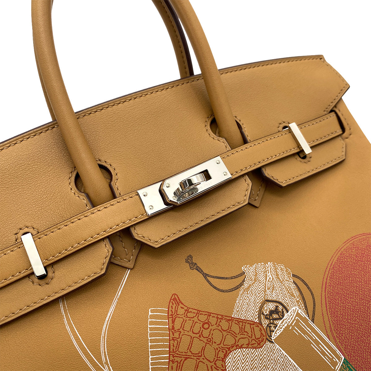 Hermes Birkin 25 In & Out Biscuit Swift PHW #Z 90253752