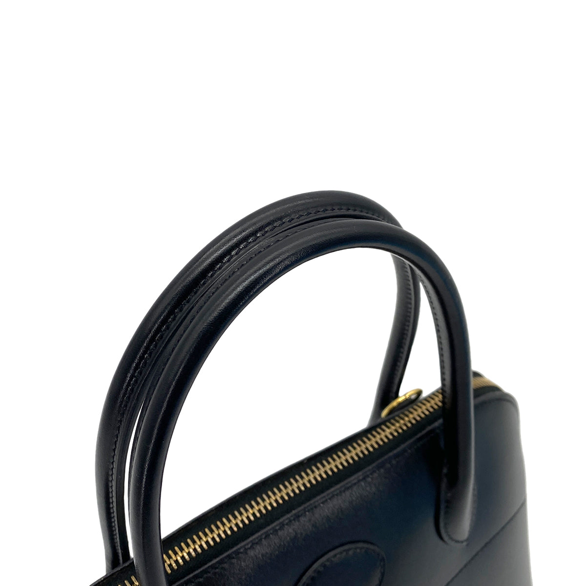 HERMES BOLIDE 27 BLACK BOX CALF HAND SHOULDER BAG □A GHW 90253895