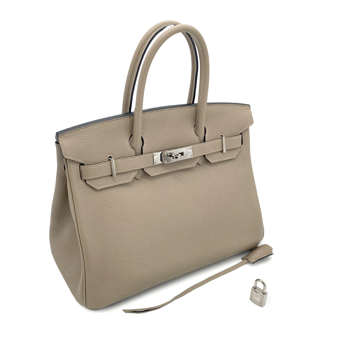 HERMES BIRKIN 30 GRIS TOURTERELLE TOGO HAND BAG □N SHW 90253899