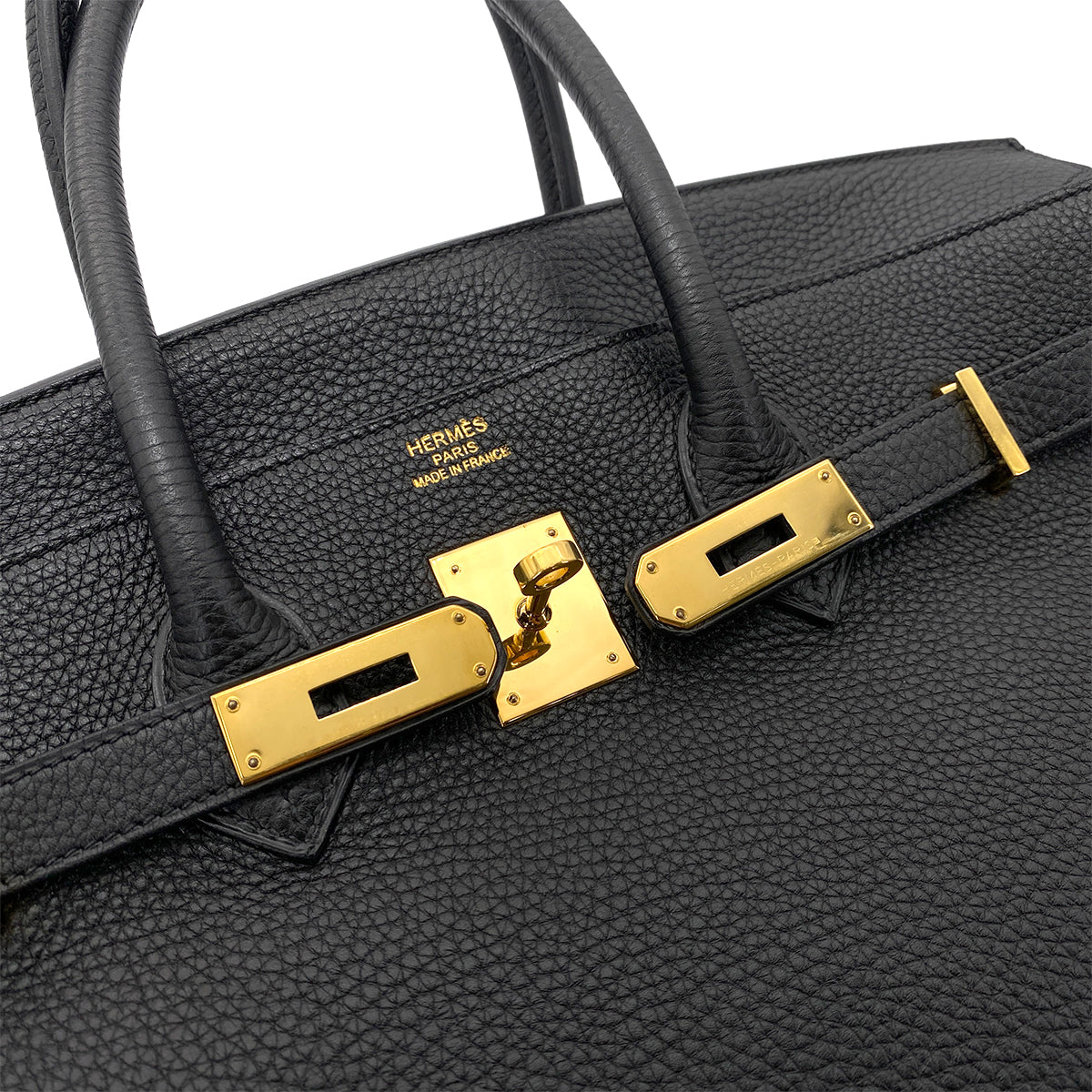 HERMES BIRKIN 35 BLACK TOGO HAND BAG □P 90253900