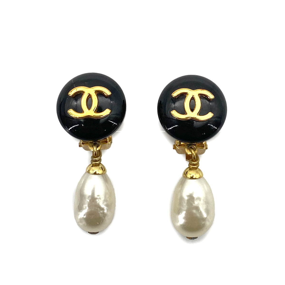 CHANEL VINTAGE EARRINGS COCOMARK FAKEPEARL ACCESSORY 96A 90255126