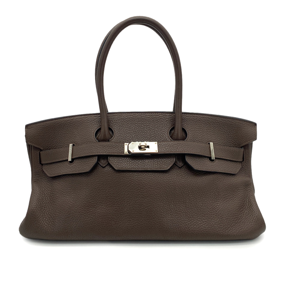 HERMES SHOULDER BIRKIN 42 BROWN TYPE TAURILLON CLEMENCE □M SHW 90255716