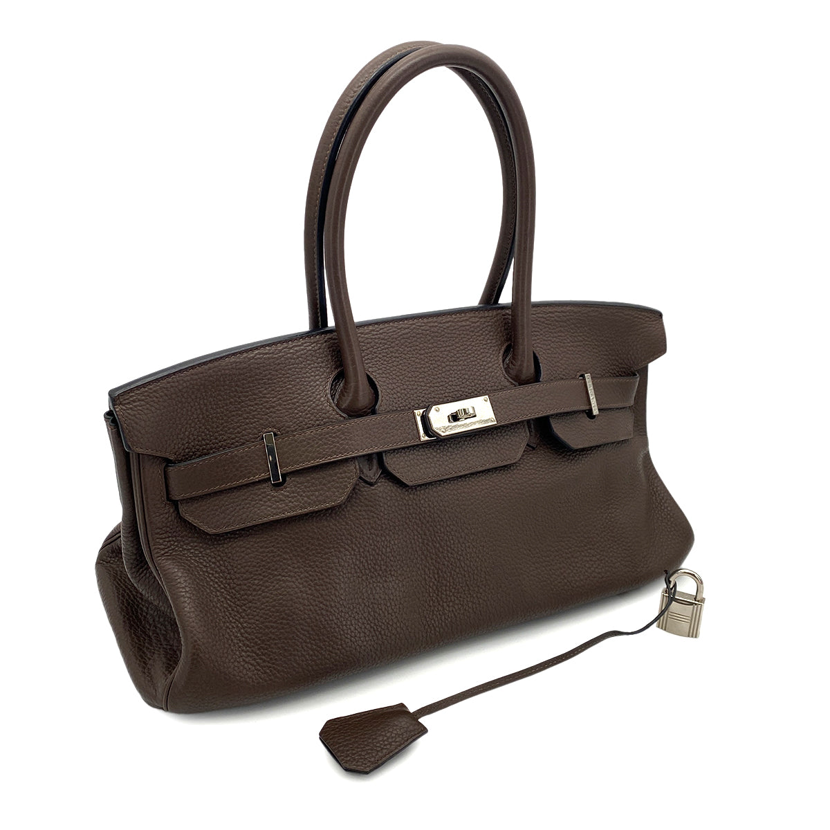 HERMES SHOULDER BIRKIN 42 BROWN TYPE TAURILLON CLEMENCE □M SHW 90255716