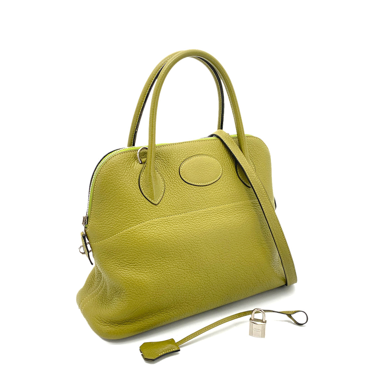 HERMES BOLIDE 31 ANIS GREEN TAURILLON CLEMENCE HAND SHOULDER BAG D SHW 90255766