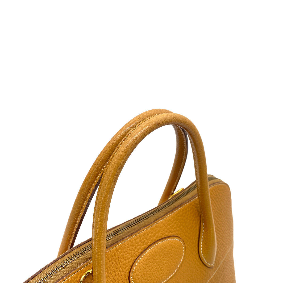 HERMES BOLIDE 35 NATURAL ARDENNES HAND SHOULDER BAG 〇W 90255771