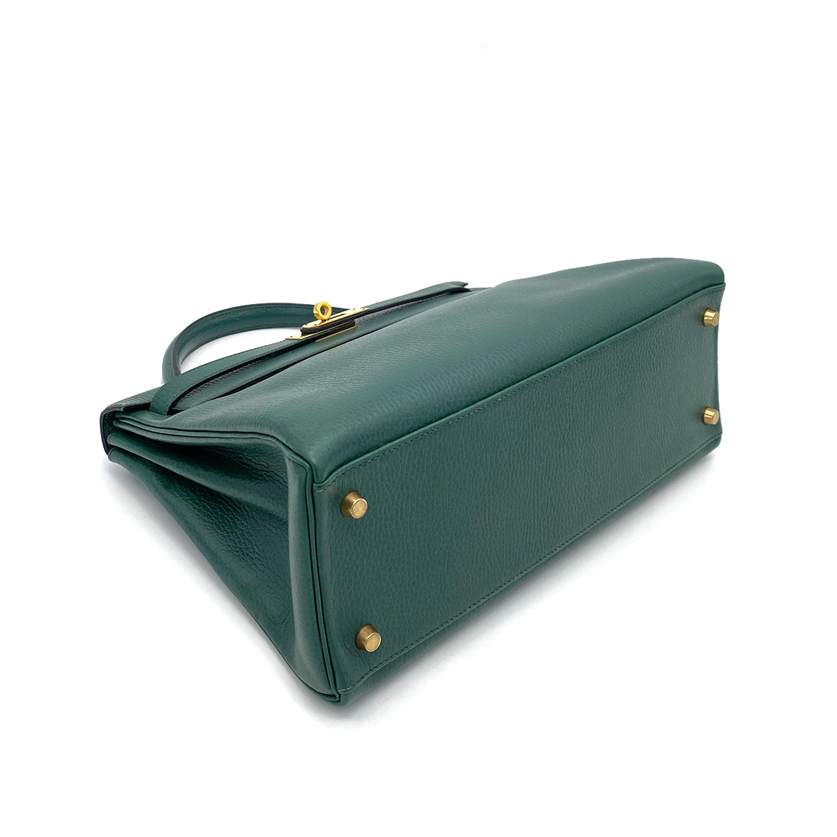 HERMES KELLY 32 RETOURNE VERT ARDENNES HAND SHOULDER BAG 〇X 90255855