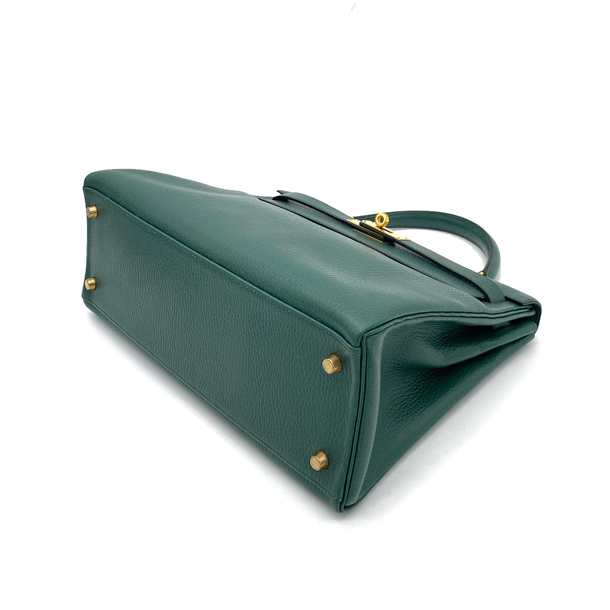 HERMES KELLY 32 RETOURNE VERT ARDENNES HAND SHOULDER BAG 〇X 90255855