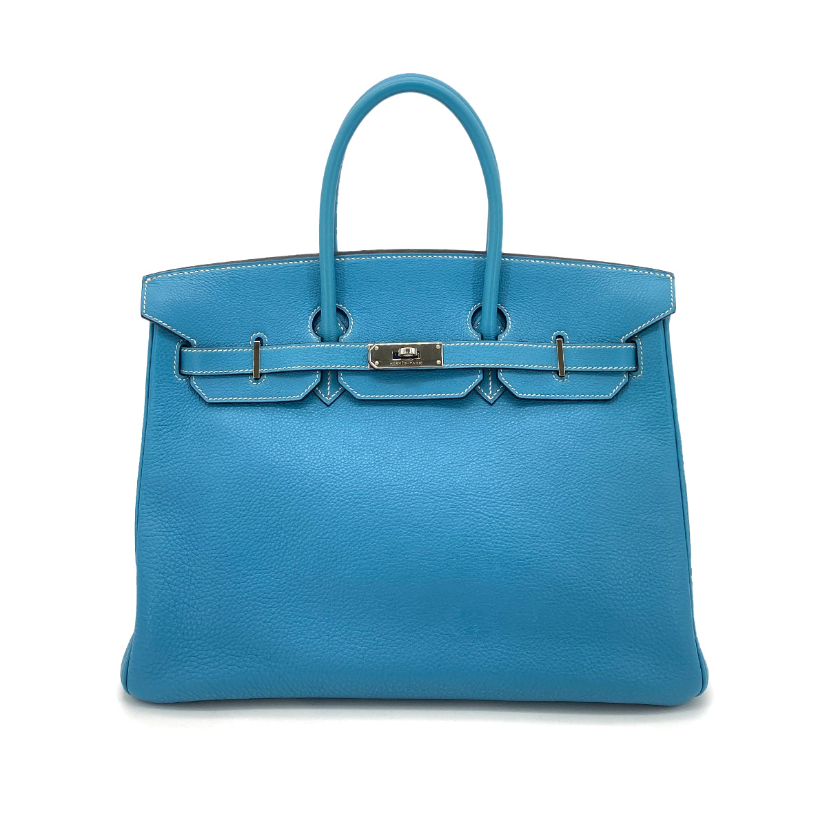 HERMES BIRKIN 35  BLUE JEAN TOGO HAND BAG □I SHW 90255859