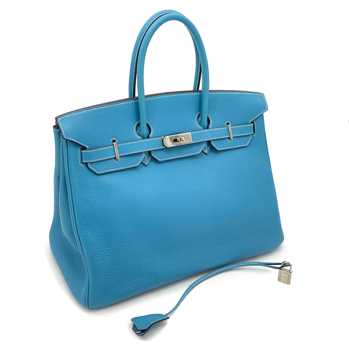 HERMES BIRKIN 35  BLUE JEAN TOGO HAND BAG □I SHW 90255859