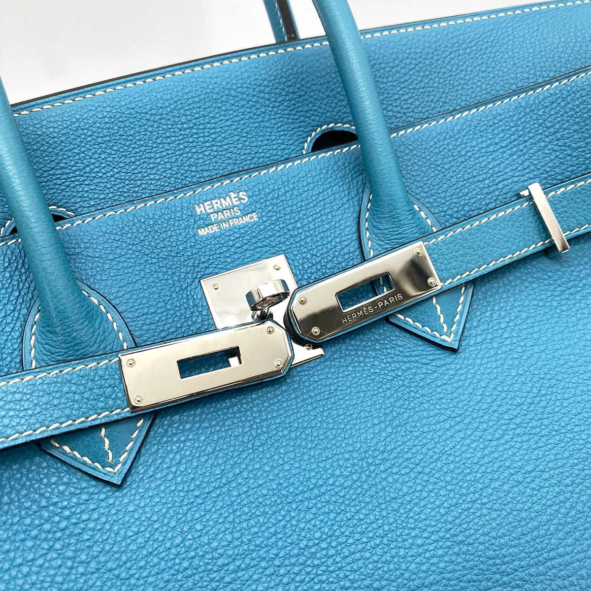 HERMES BIRKIN 35  BLUE JEAN TOGO HAND BAG □I SHW 90255859