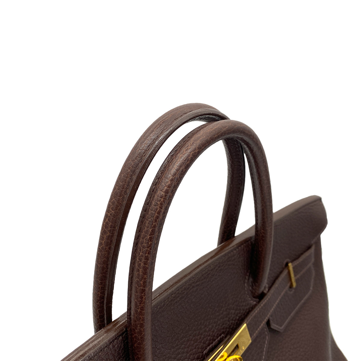 HERMES BIRKIN 40 BROWN TYPE FJORD HAND BAG □B 90255916