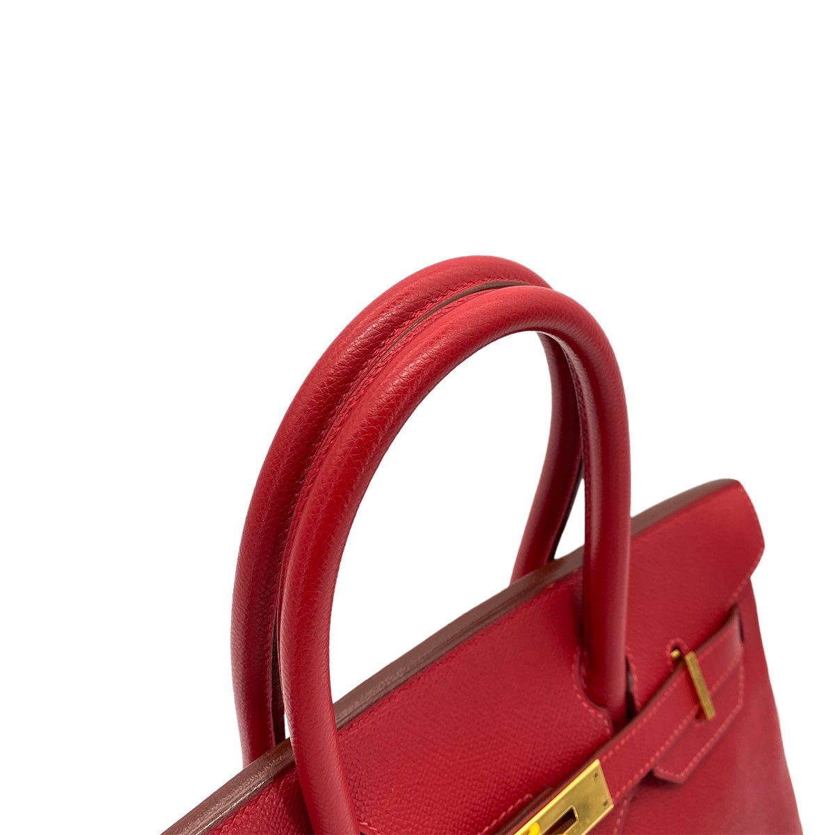 HERMES BIRKIN 30 ROUGE VIF COUCHEVEL HAND BAG □E GHW 90255917