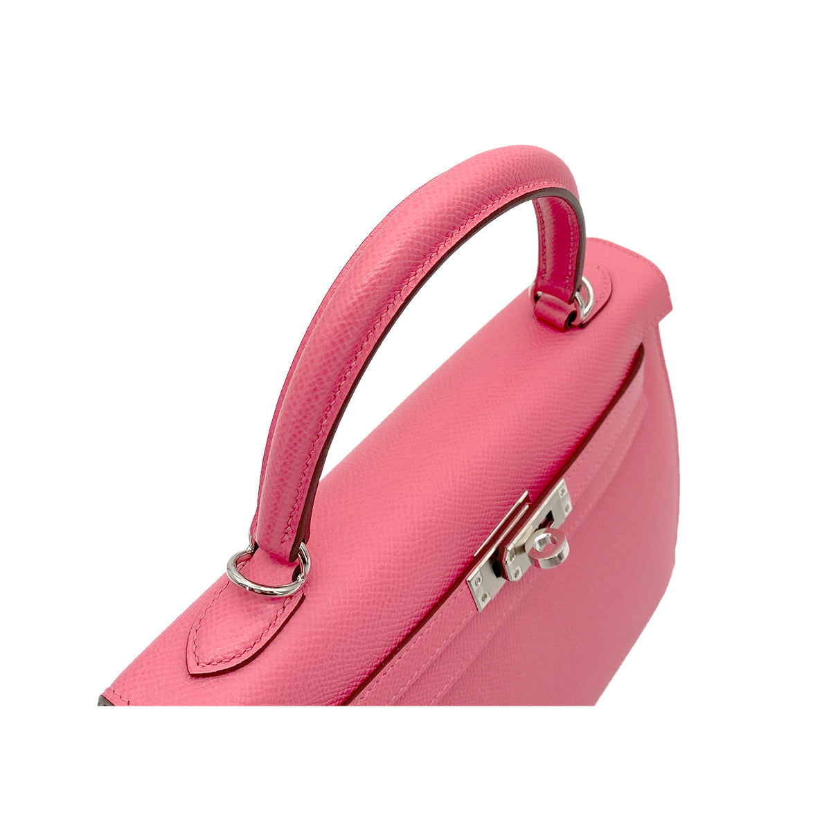 Hermes Kelly 25 Sellier Rose Azalea Epsom PHW #B 90256404