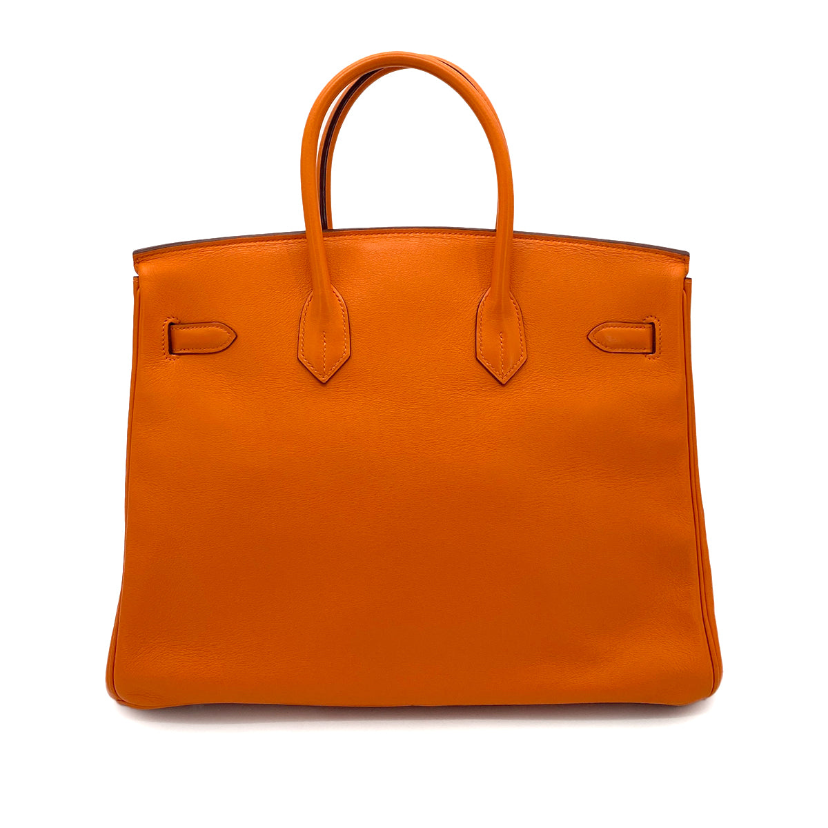 HERMES BIRKIN 35 ORANGE SWIFT HAND BAG □K SHW 90256412