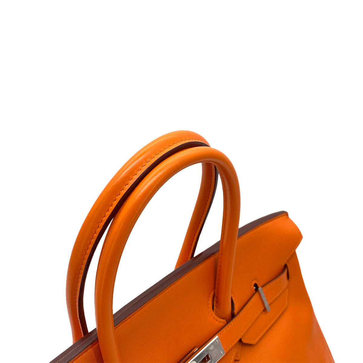 HERMES BIRKIN 35 ORANGE SWIFT HAND BAG □K SHW 90256412