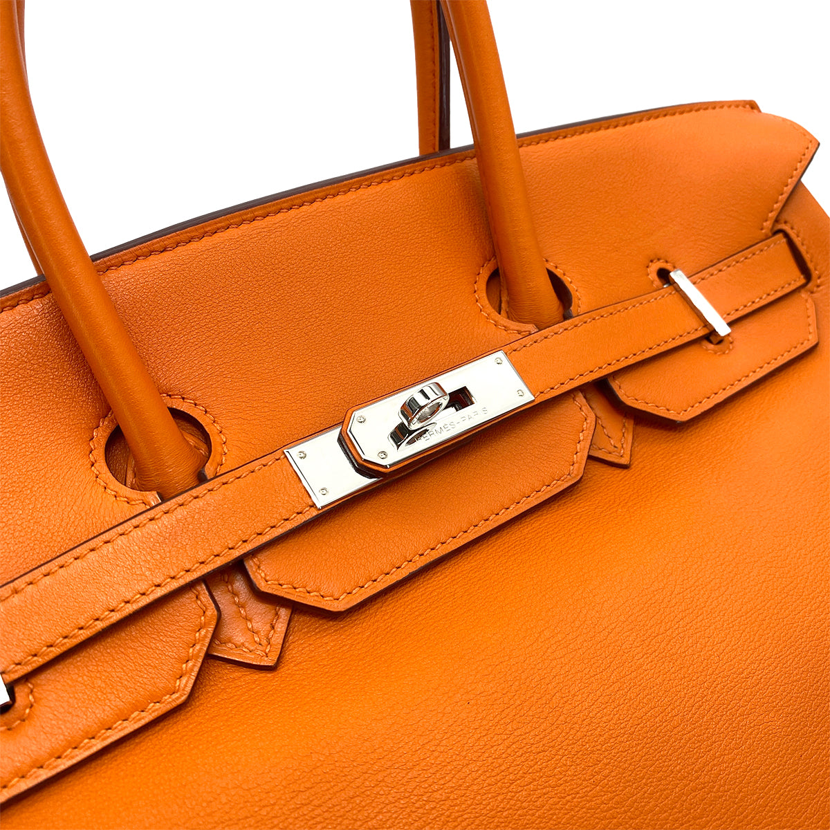 HERMES BIRKIN 35 ORANGE SWIFT HAND BAG □K SHW 90256412