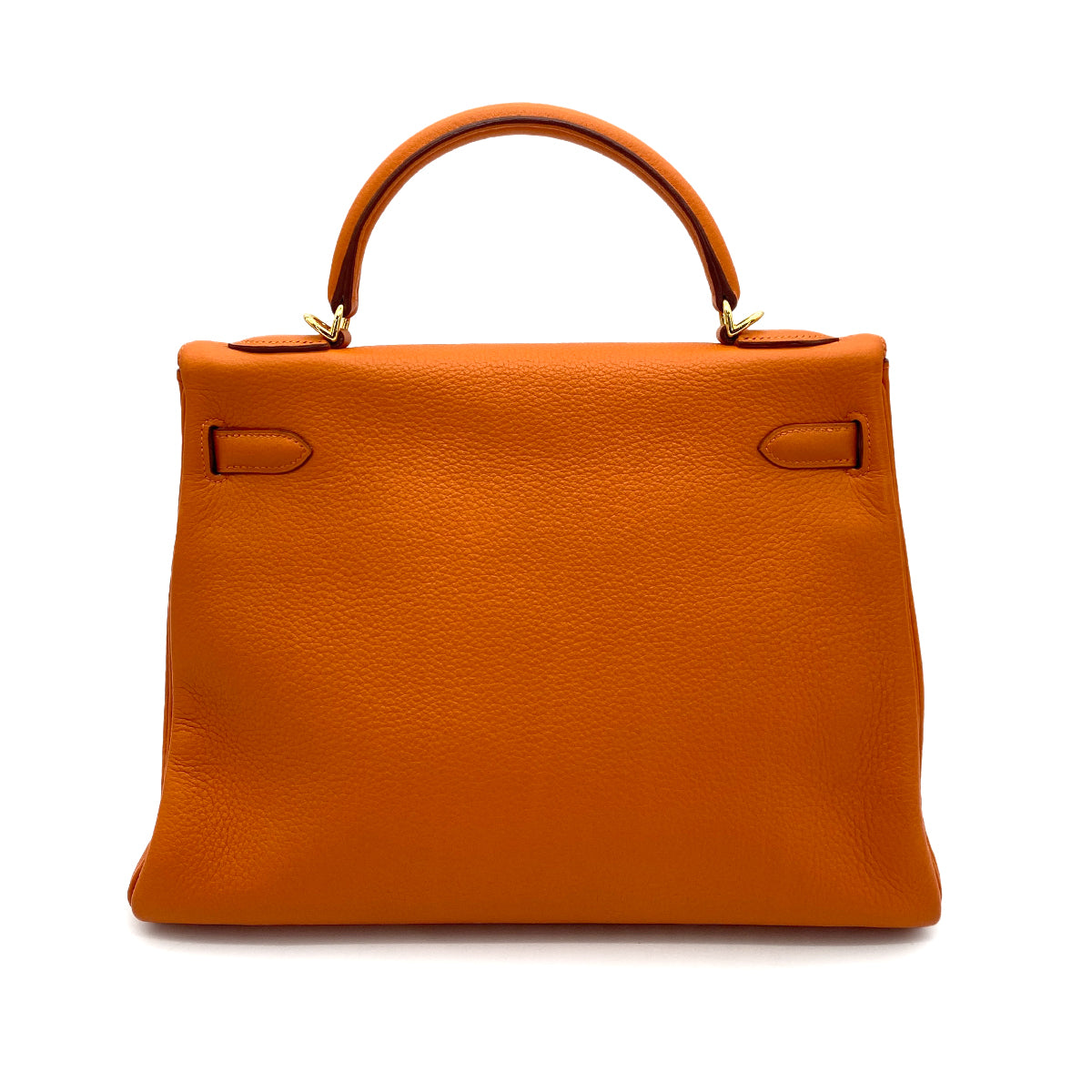 HERMES KELLY 32 RETOURNE ORANGE TOGO HAND SHOULDER BAG □G GHW 90256429