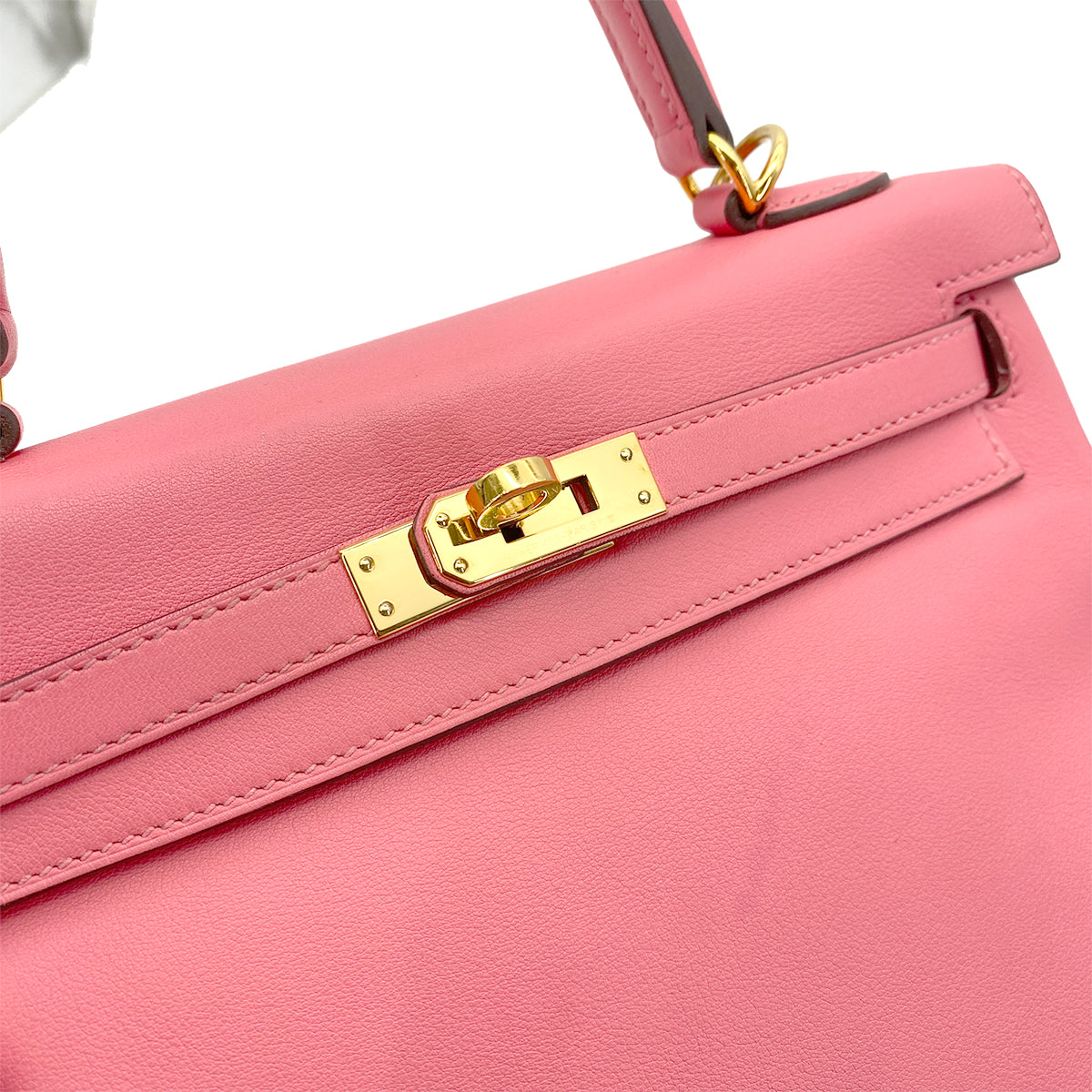 Hermes Kelly 25 Retourne Rose Azalea Swift GHW #D 90256464