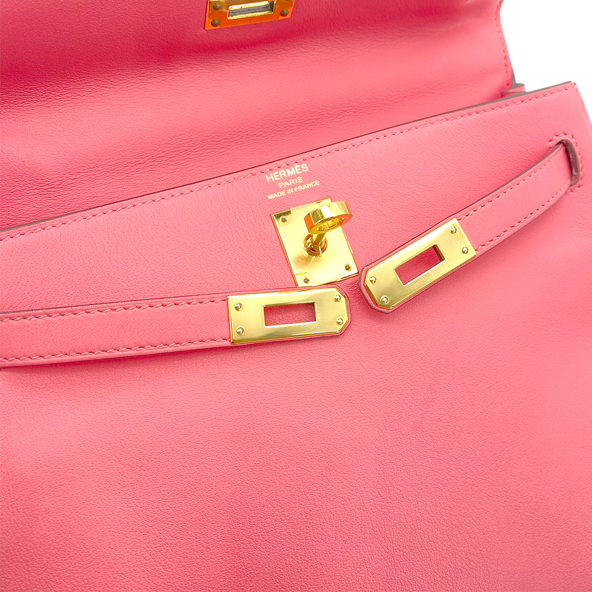 Hermes Kelly 25 Retourne Rose Azalea Swift GHW #D 90256464