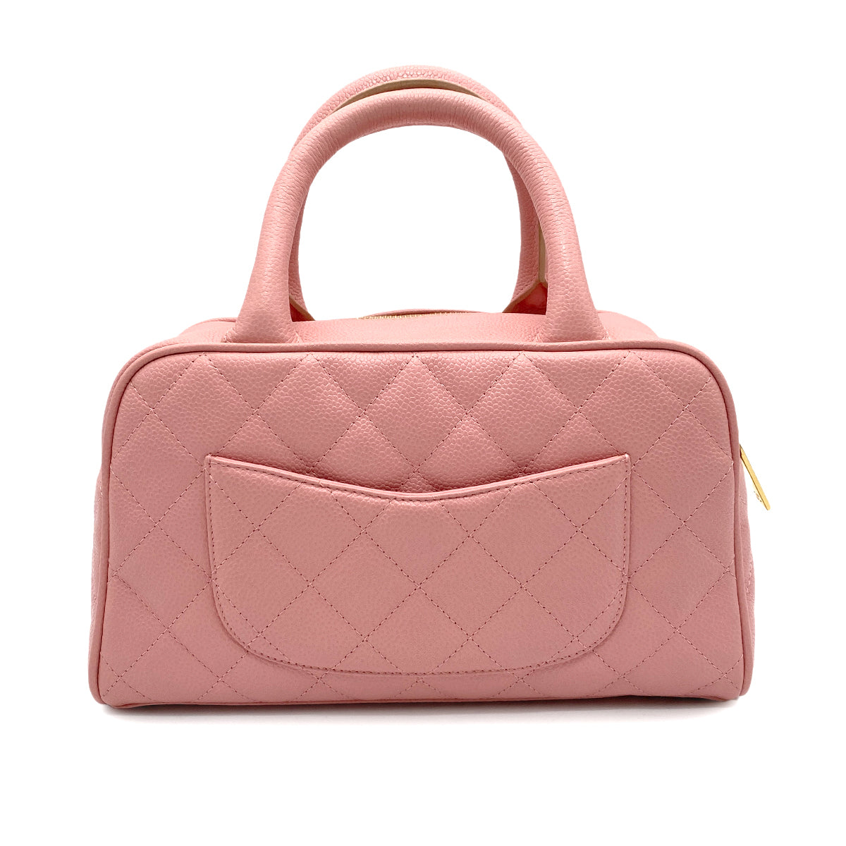 CHANEL VINTAGE MINI BOSTON HAND BAG PINK CAVIAR SKIN 90256929