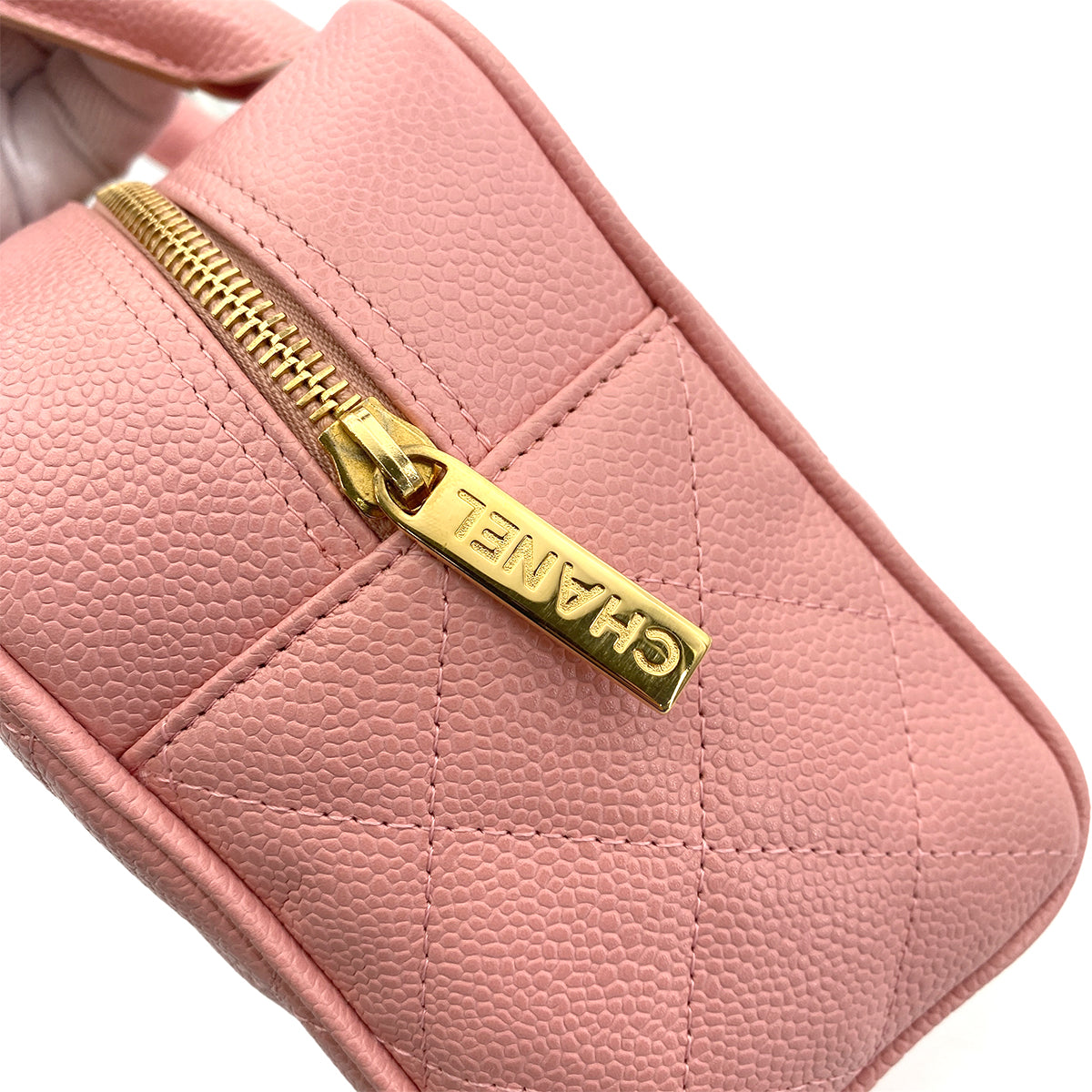 CHANEL VINTAGE MINI BOSTON HAND BAG PINK CAVIAR SKIN 90256929