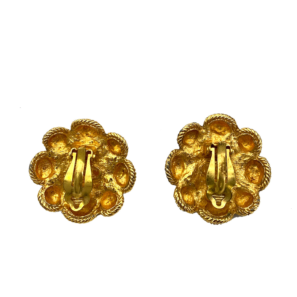 CHANEL VINTAGE EARRINGS PEARL FLOUR ACCESSORY 90256936