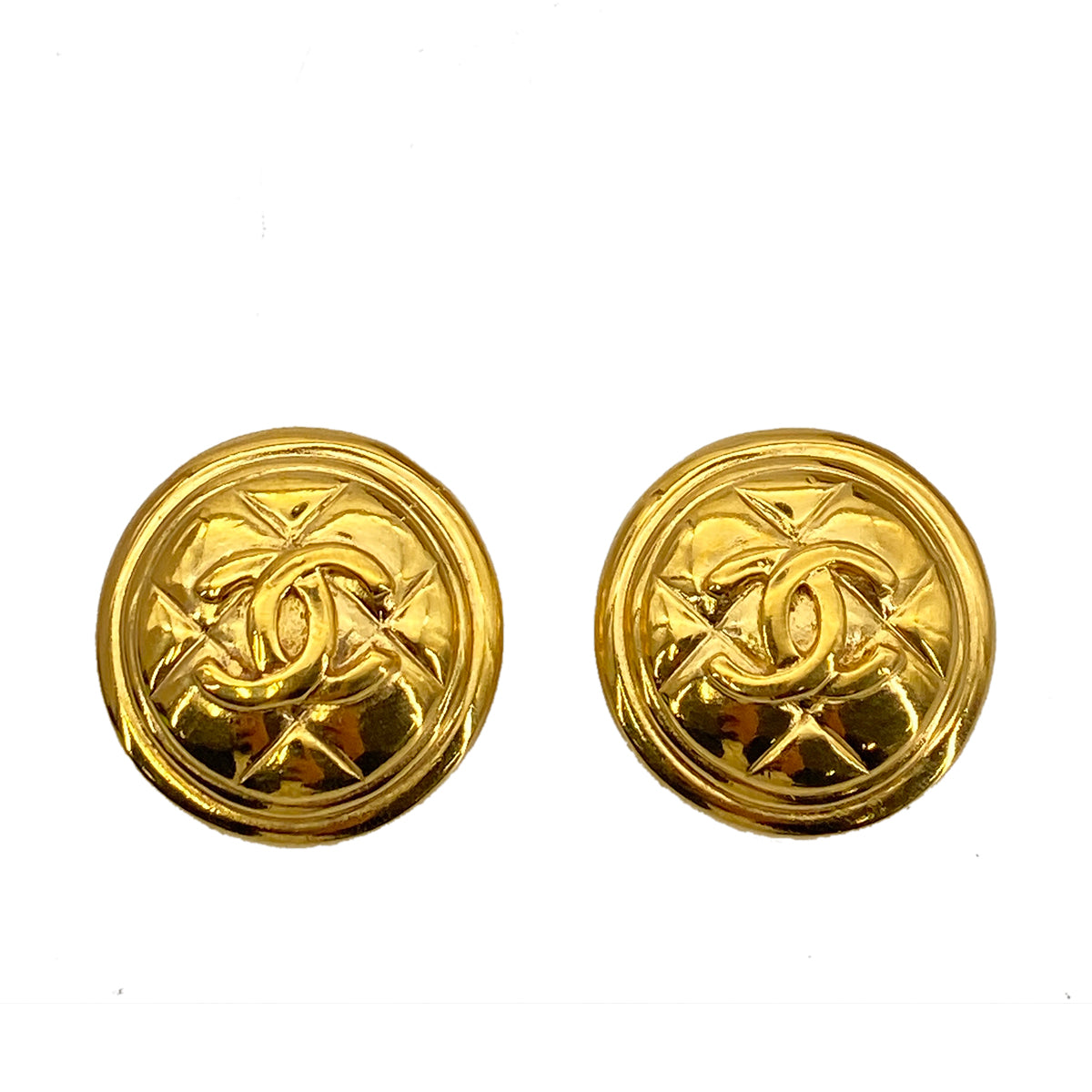 CHANEL VINTAGE EARRINGS ROUND COCOMARK ACCESSORY 90256943