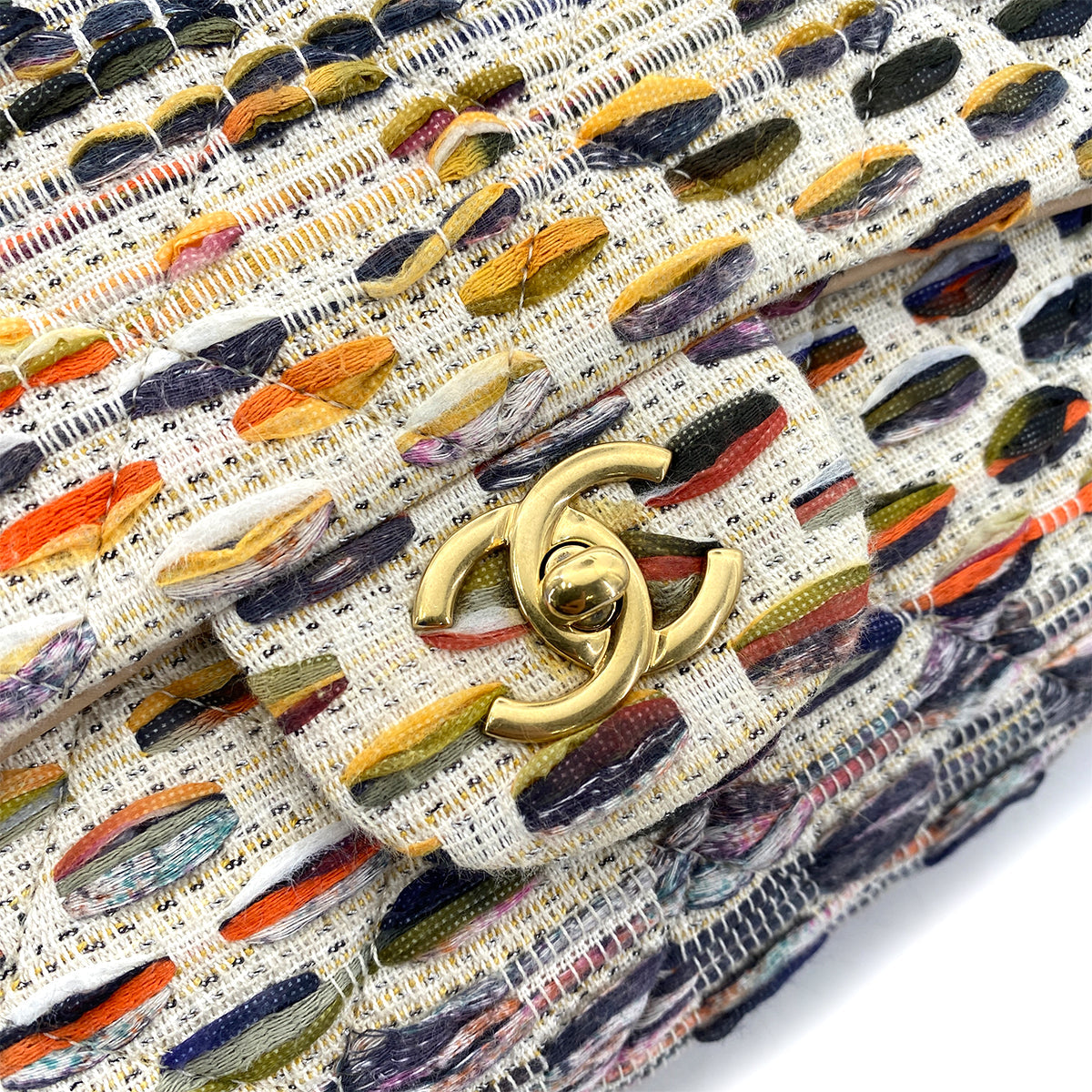 Chanel Double Chain Multi-Colour Tweed #23 90257304