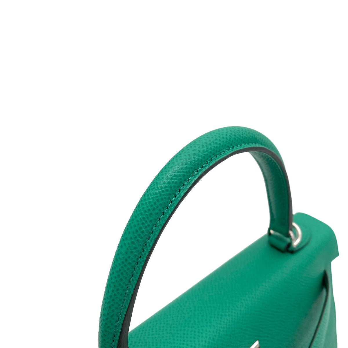 HERMES KELLY 25 SELLIER VERT JADE EPSOM HAND SHOULDER BAG SHW Z 90258091