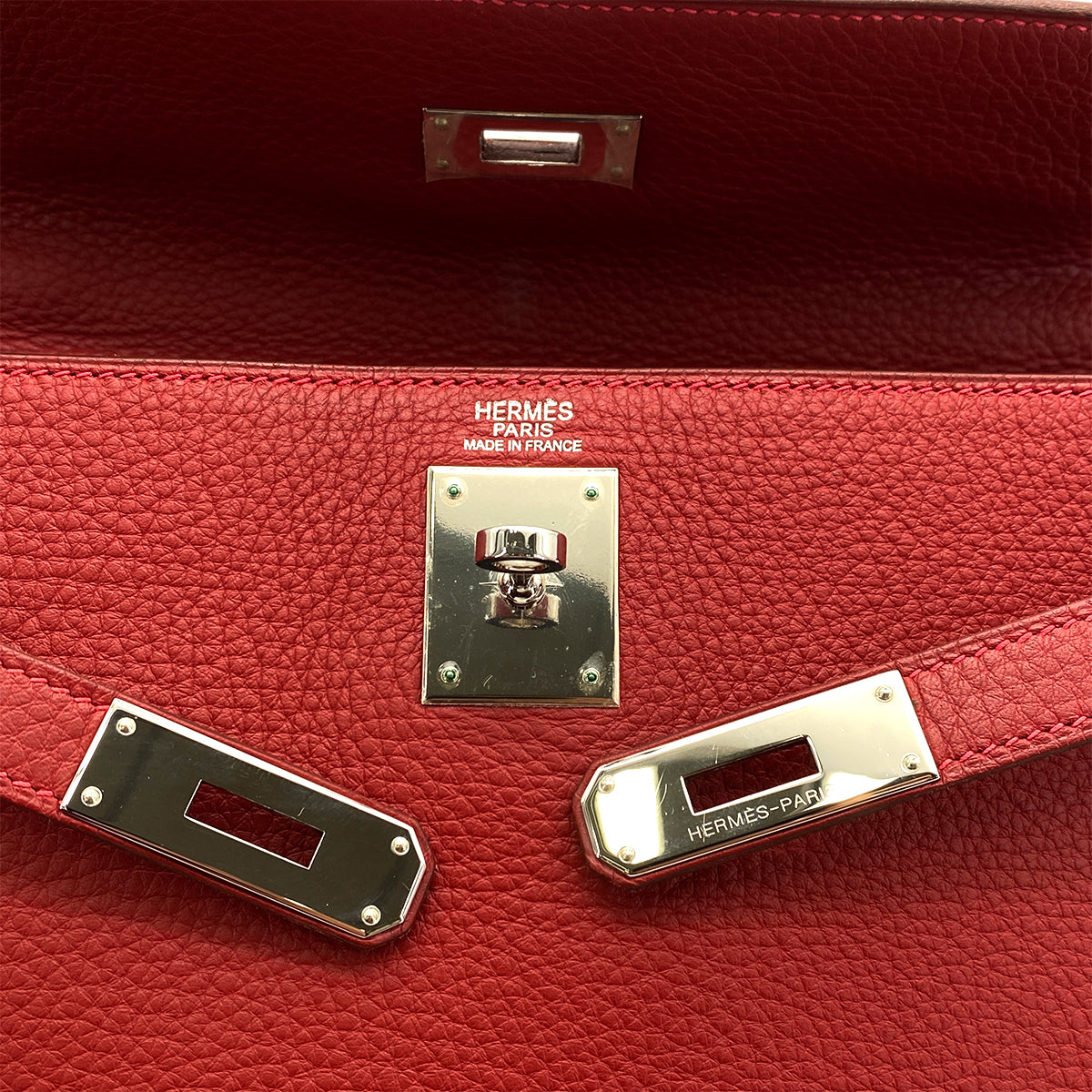 HERMES KELLY 32 RETOURNE ROUGE VIF TAURILLON CLEMENCE HAND SHOULDER BAG □J SHW 90258101