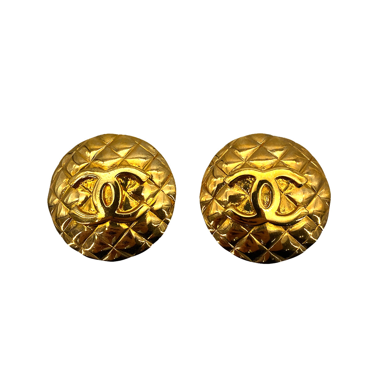 CHANEL VINTAGE EARRINGS COCOMARK ROUND ACCESSORY 29 90258139