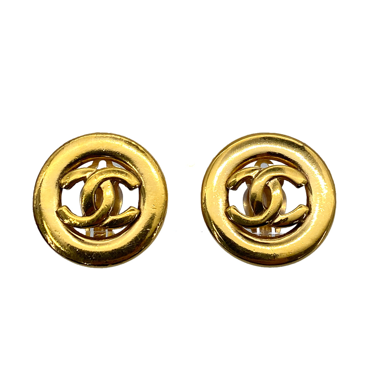 CHANEL VINTAGE EARRINGS COCOMARK ROUND ACCESSORY 90258158