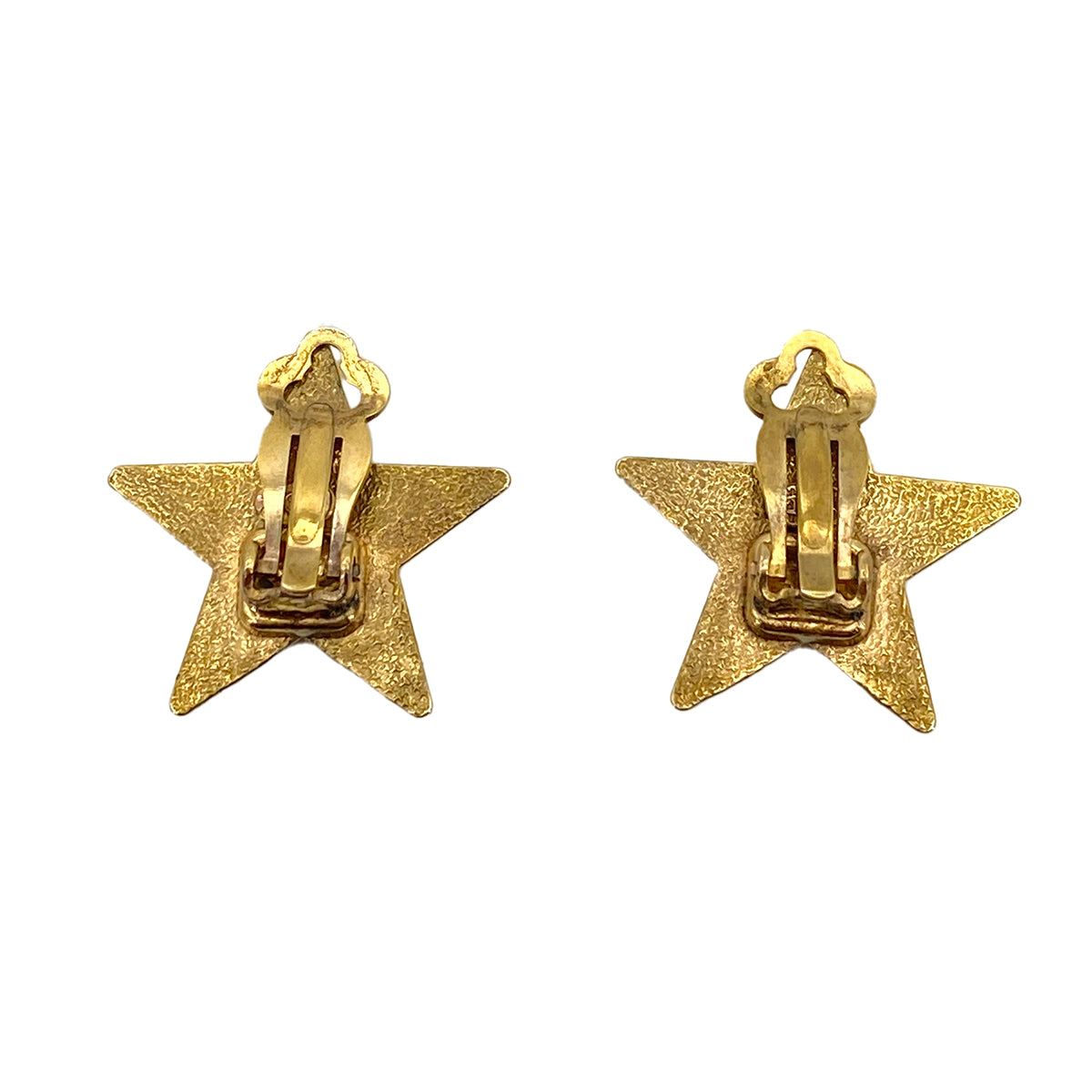 CHANEL VINTAGE EARRINGS STAR MOTIF COCOMARK ACCESSORY 01P 90258858