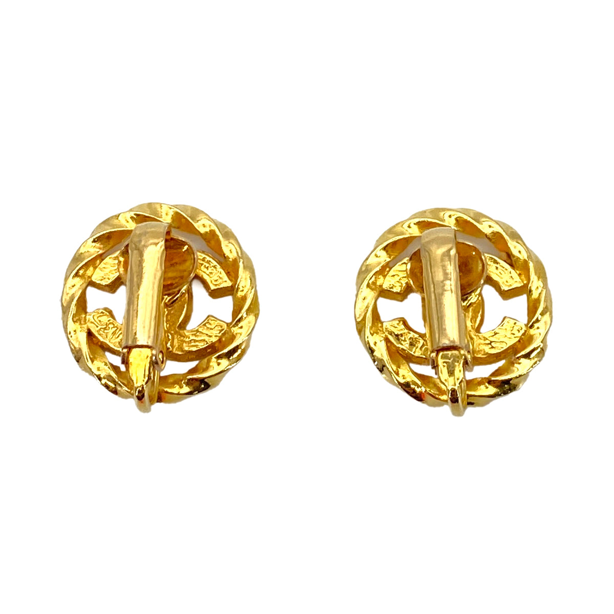 CHANEL EARRINGS COCOMARK RHINESTONE ROUND ACCESSORY 90258937