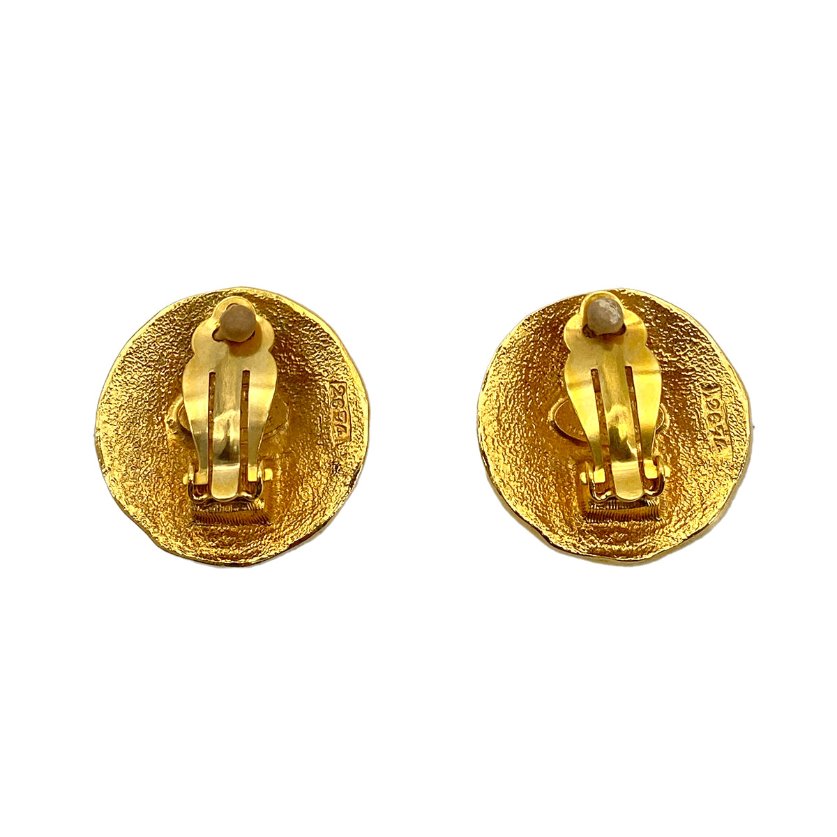 CHANEL VINTAGE EARRINGS LION COCOMARK ROUND ACCESSORY 23 90259727