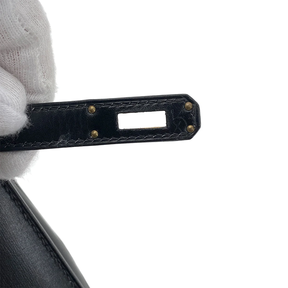 HERMES MINI KELLY 20 BLACK BOXCALF STUDS HAND SHOULDER BAG 〇X GHW 90259869 - PURPOSE