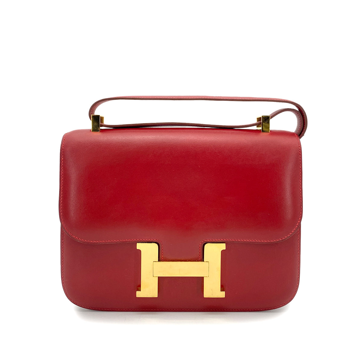 HERMES CONSTANCE ROUGE GRENADE BOXCALF SHOULDER BAG □B GHW 90261610